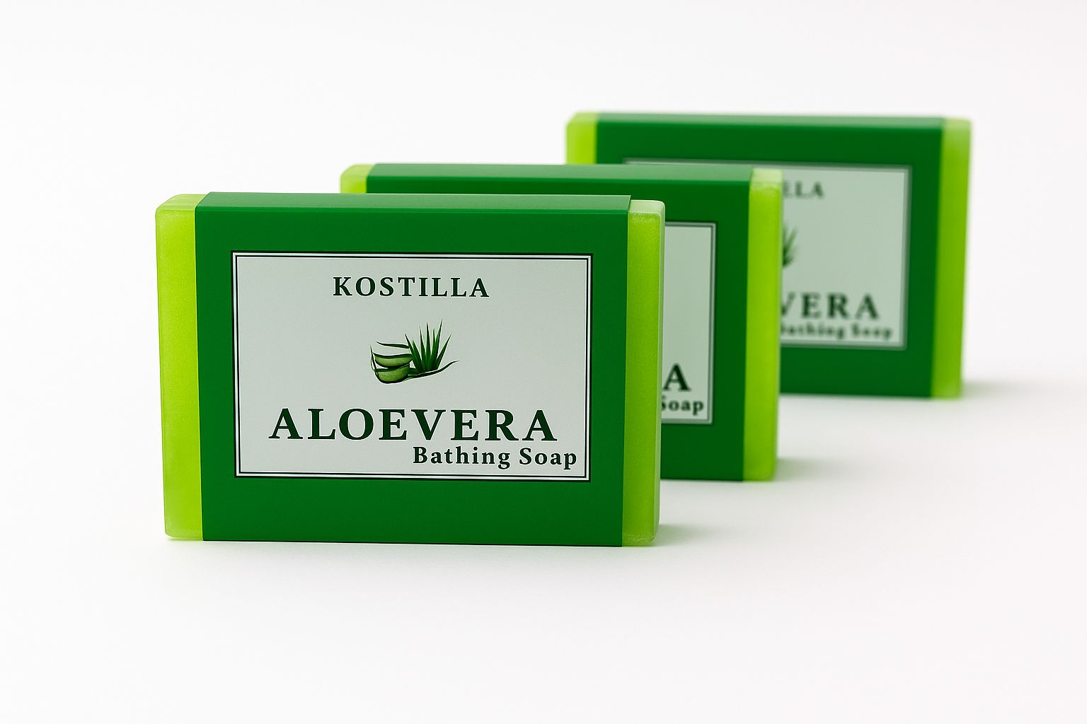 Kostilla Aloevera Bathing Soap - Pack of 3 (300g)