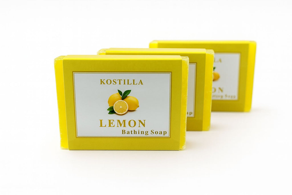 Kostilla Lemon Bathing Soap - Pack of 3 (300g)
