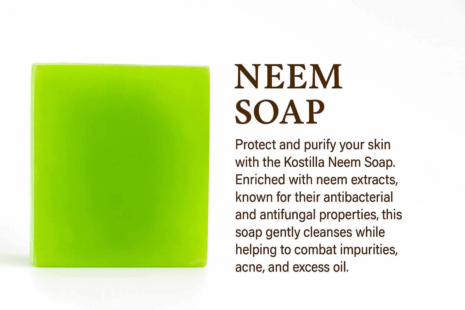 Kostilla Neem Bathing Soap - Pack of 3 (300g)