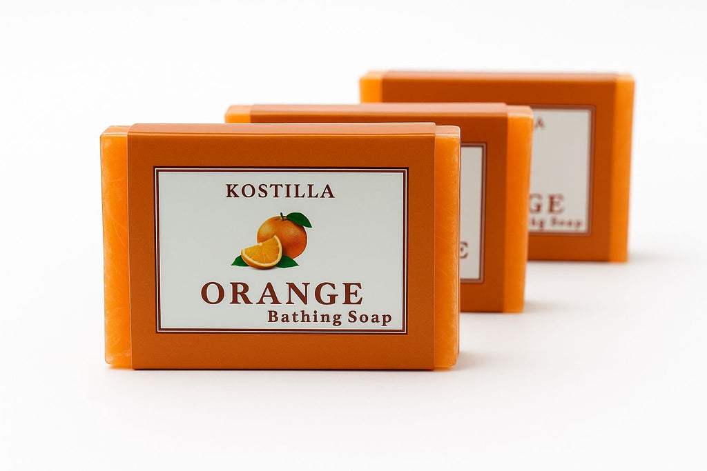 Kostilla Orange Bathing Soap - Pack of 3 (300g)