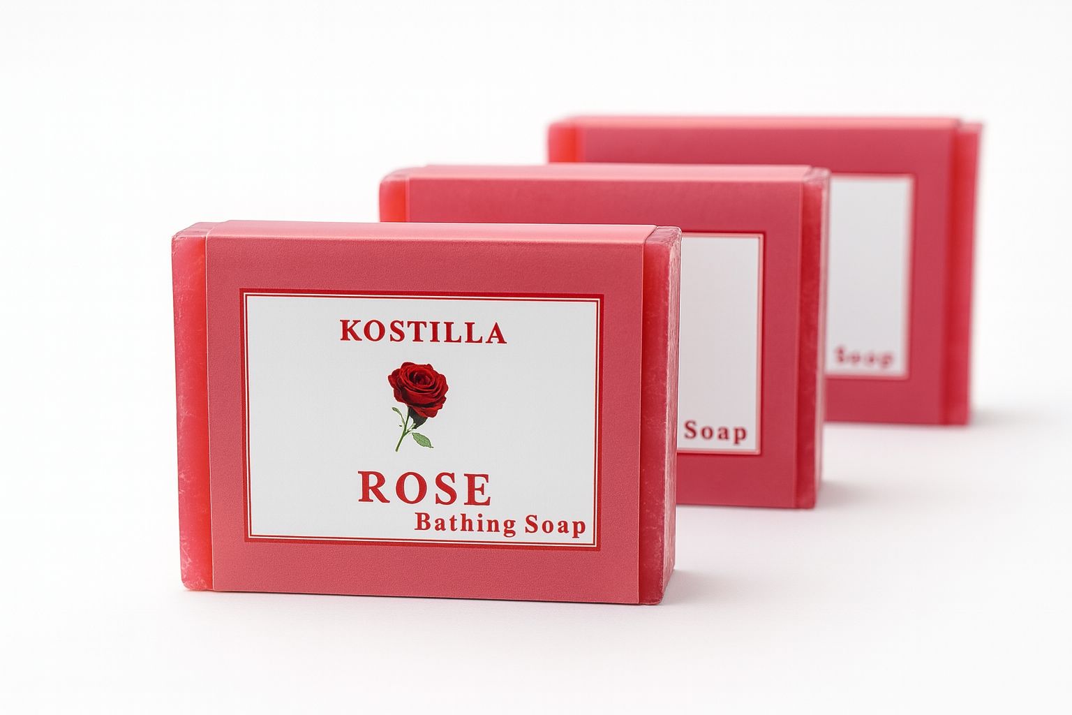 Kostilla Rose Bathing Soap - Pack of 3 (300g)