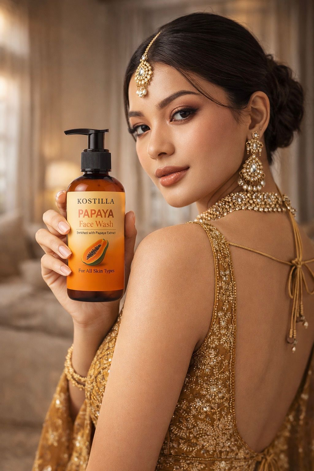 Kostilla Papaya Face Wash - Pack of 1 (300ml)