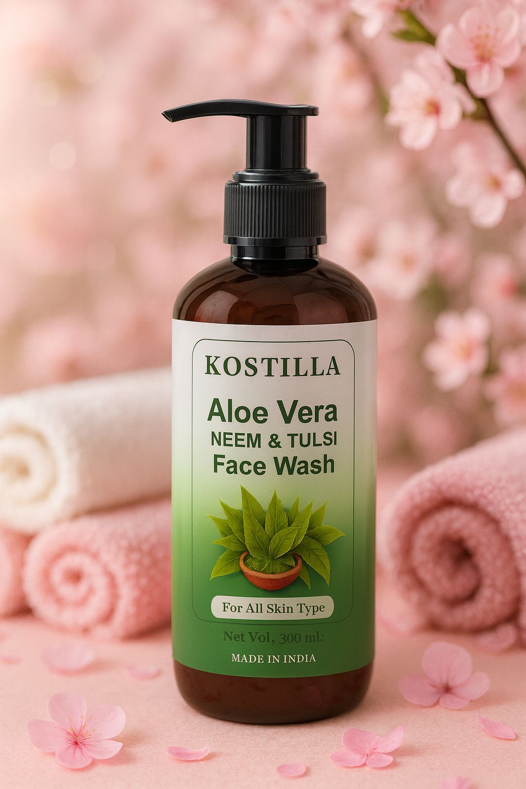 Kostilla Aloe vera, Neem & Tulsi Face Wash - Pack of 1 (300ml)