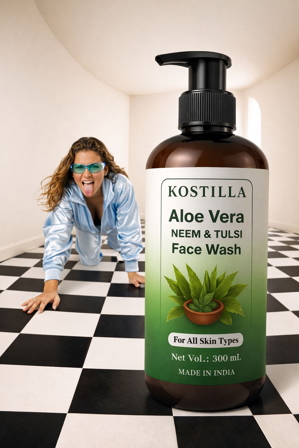 Kostilla Aloe vera, Neem & Tulsi Face Wash - Pack of 1 (300ml)