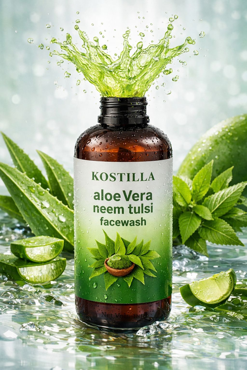 Kostilla Aloe vera, Neem & Tulsi Face Wash - Pack of 1 (300ml)