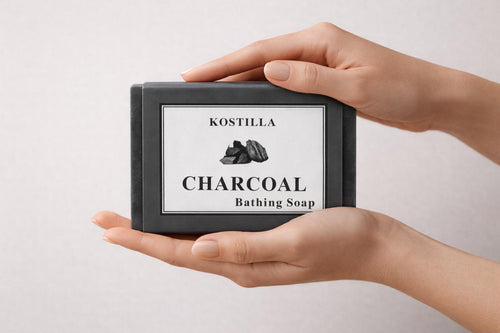 Kostilla Charcoal Bathing Soap - Pack of 3 (300g)